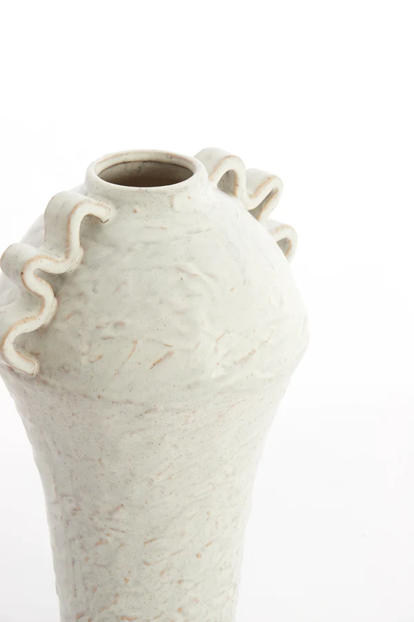 Vase deco 25x20x35 cm VOLCA ceramics cream
