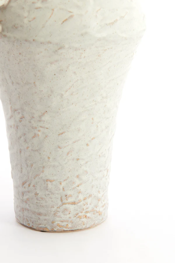 Vase deco 25x20x35 cm VOLCA ceramics cream