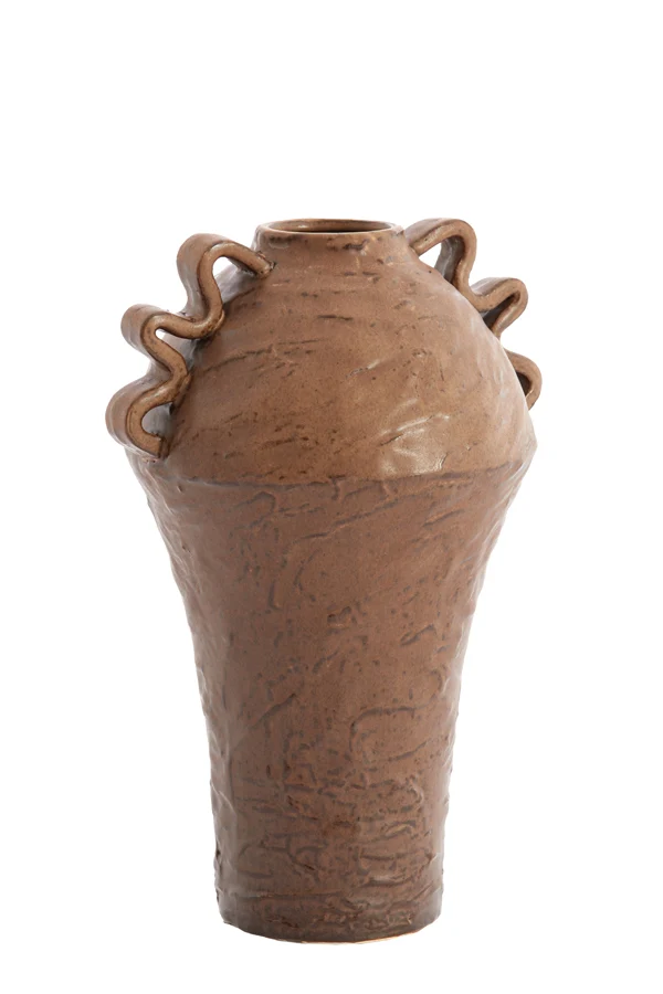 Vase deco 25x20x35 cm VOLCA ceramics brown