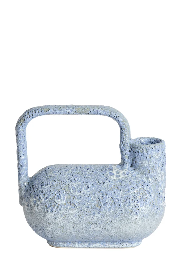 Vase deco 25x14x24 cm SERRES ceramics light blue