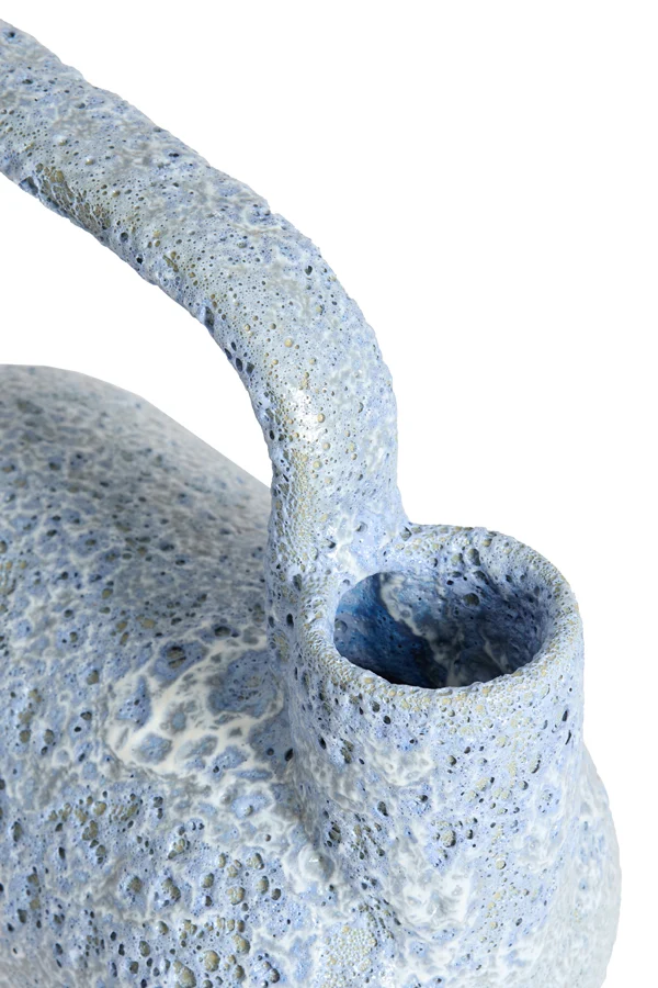 Vase deco 25x14x24 cm SERRES ceramics light blue