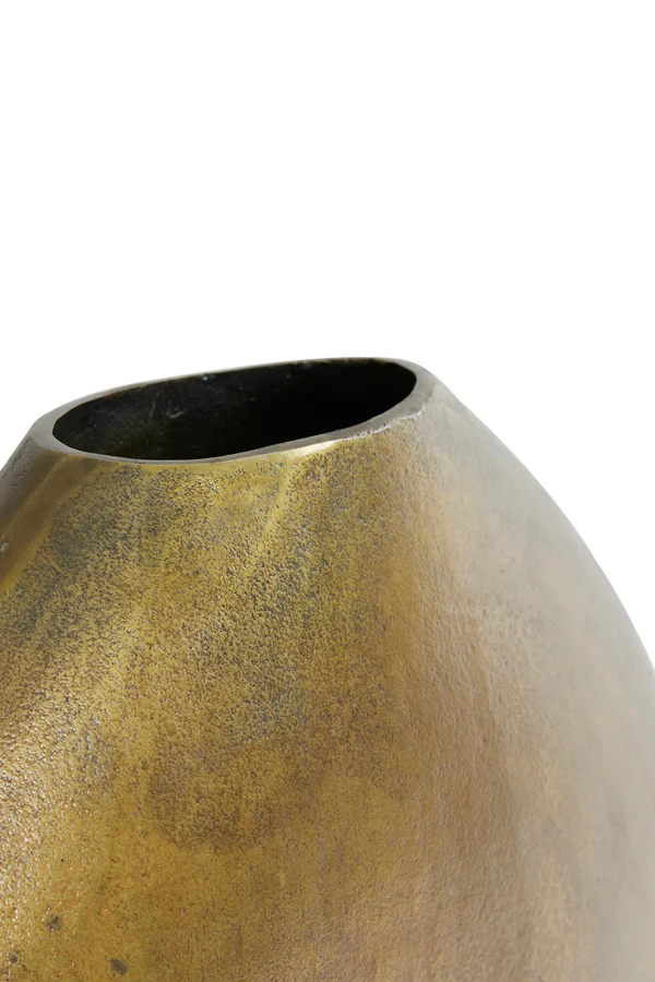 Vase deco 53x7x53 cm POSITANO oval flat antique bronze