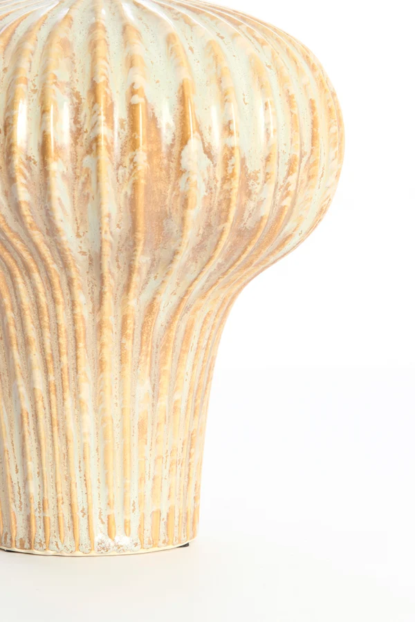 Vase deco 23x22x32,5 cm NEVANO cream+orange-brown