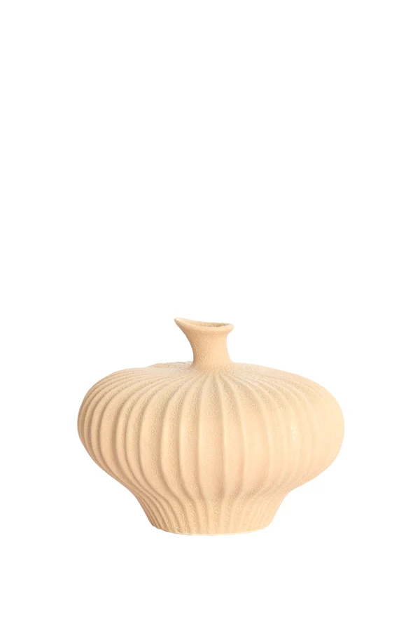 Vase deco 23x22,5x18 cm NEVANO matt peach