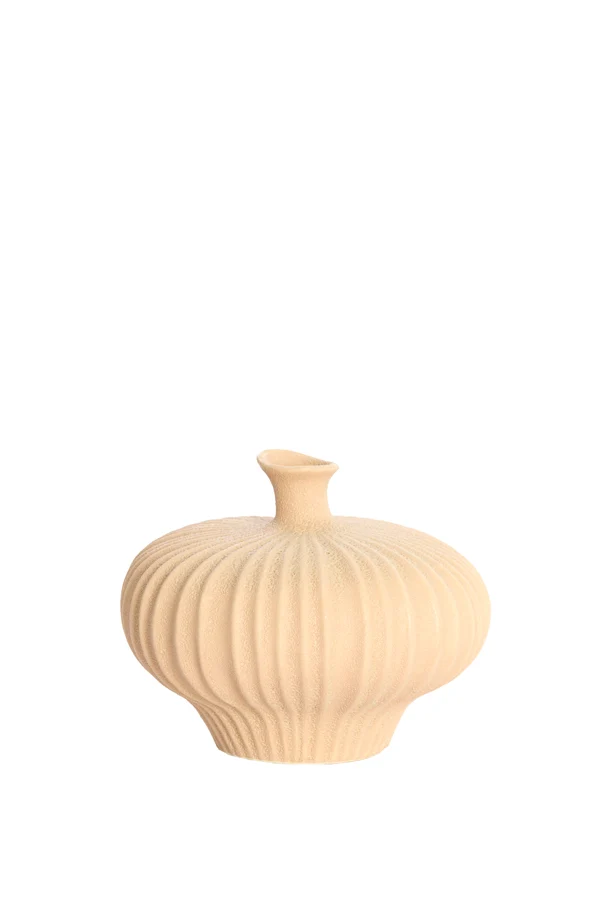Vase deco 23x22,5x18 cm NEVANO matt peach