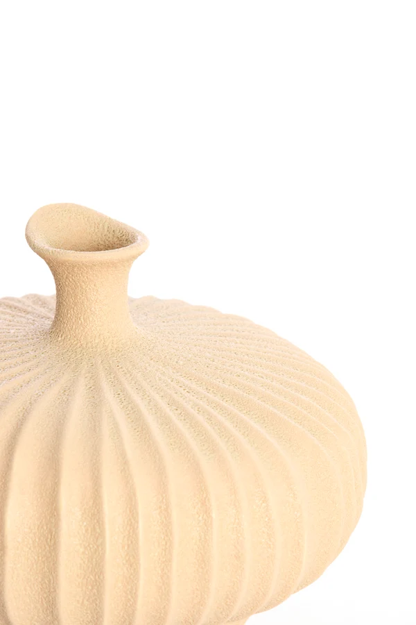Vase deco 23x22,5x18 cm NEVANO matt peach