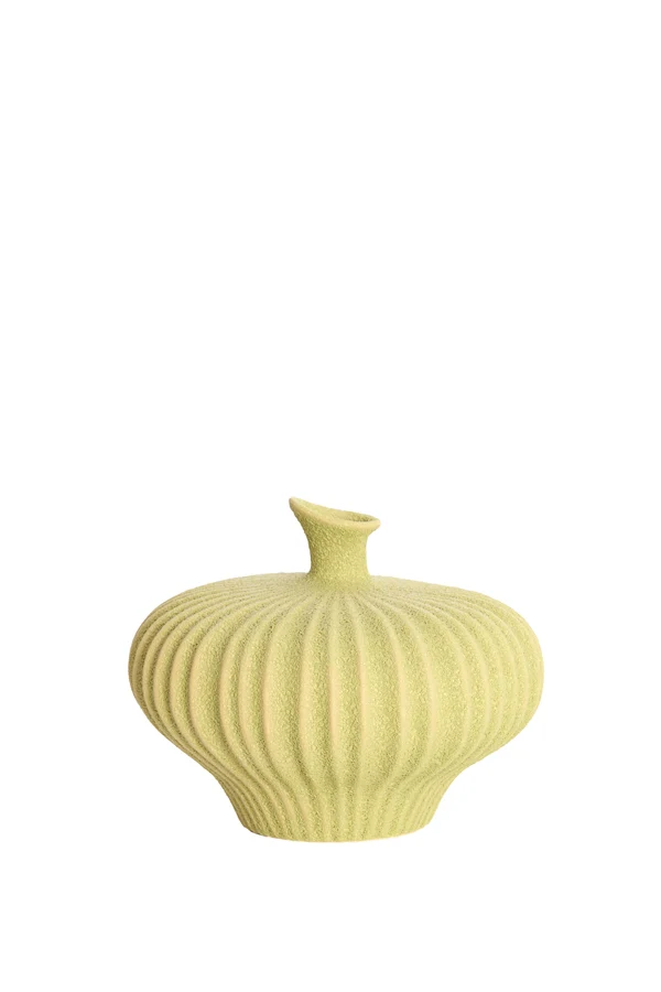 Vase deco 23x22,5x18 cm NEVANO matt green