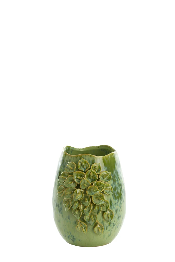 Vase deco 23x20,5x26 cm AMIATA ceramics mint green