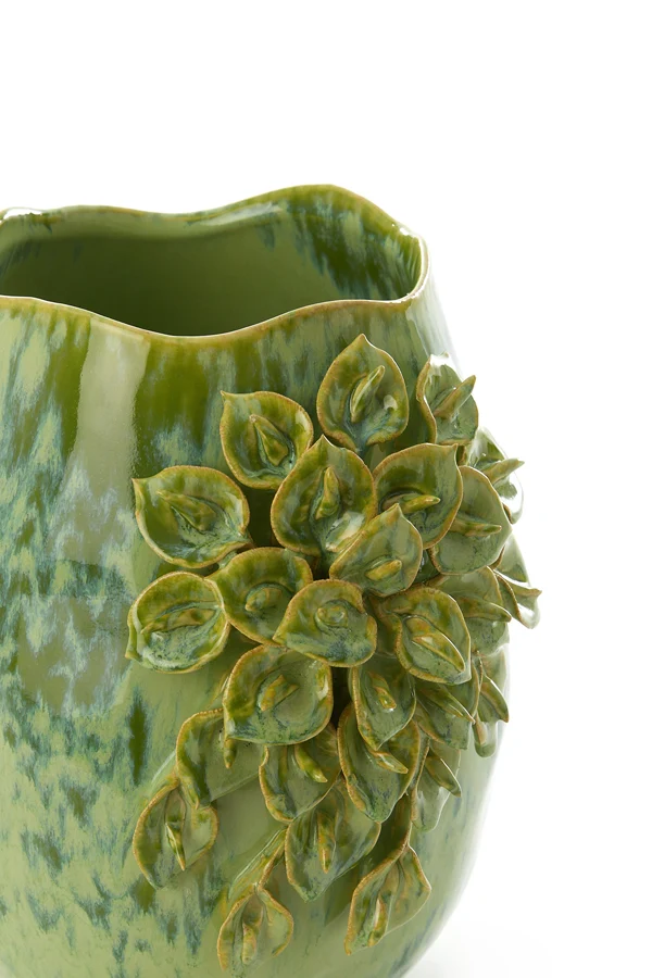 Vase deco 23x20,5x26 cm AMIATA ceramics mint green