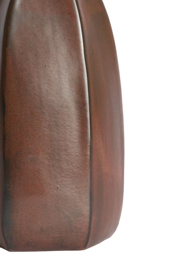 Vase deco 21x37 cm SERRA ceramics matt dark red-brown
