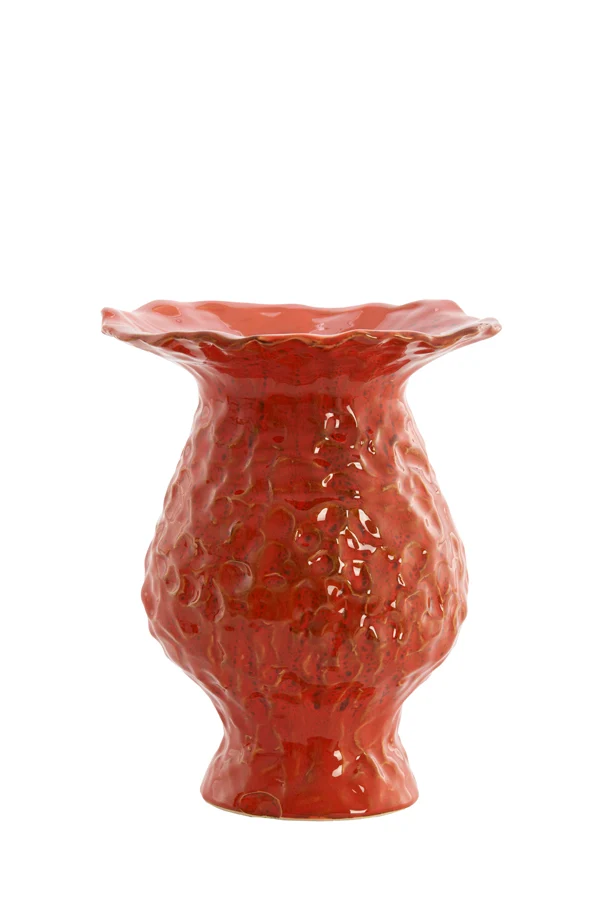 Vase deco 21x26 cm MUNNAR ceramics orange