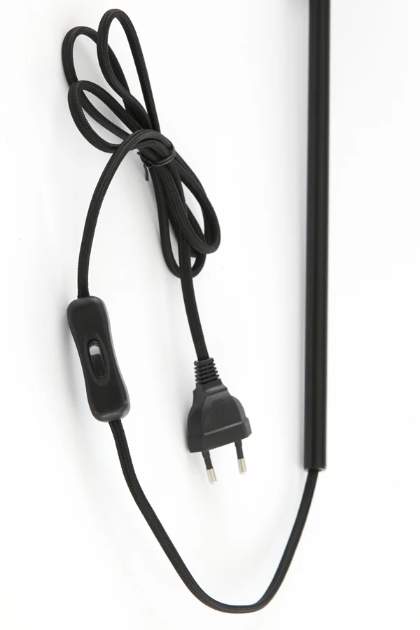 Wall lamp 28x20x65 cm LUKARO glass smoked+matt black