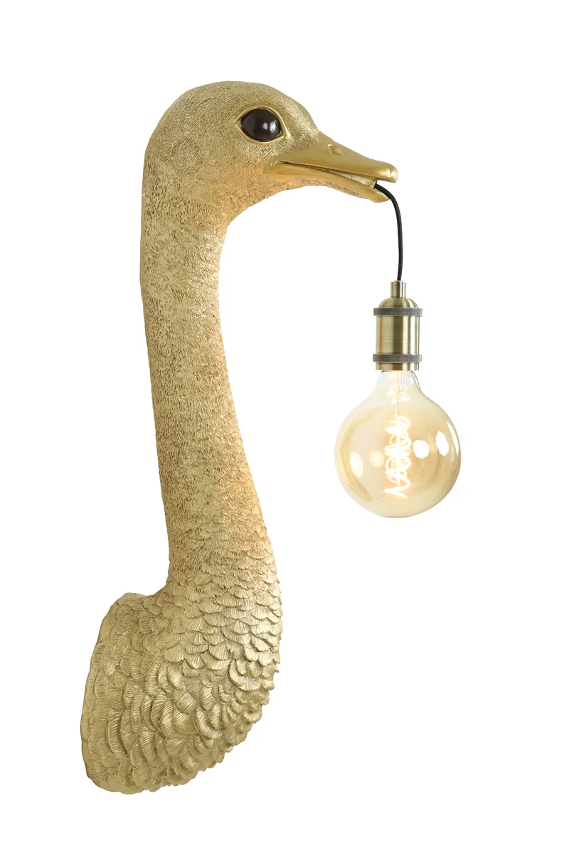 Wall lamp 25x19x72 cm OSTRICH gold