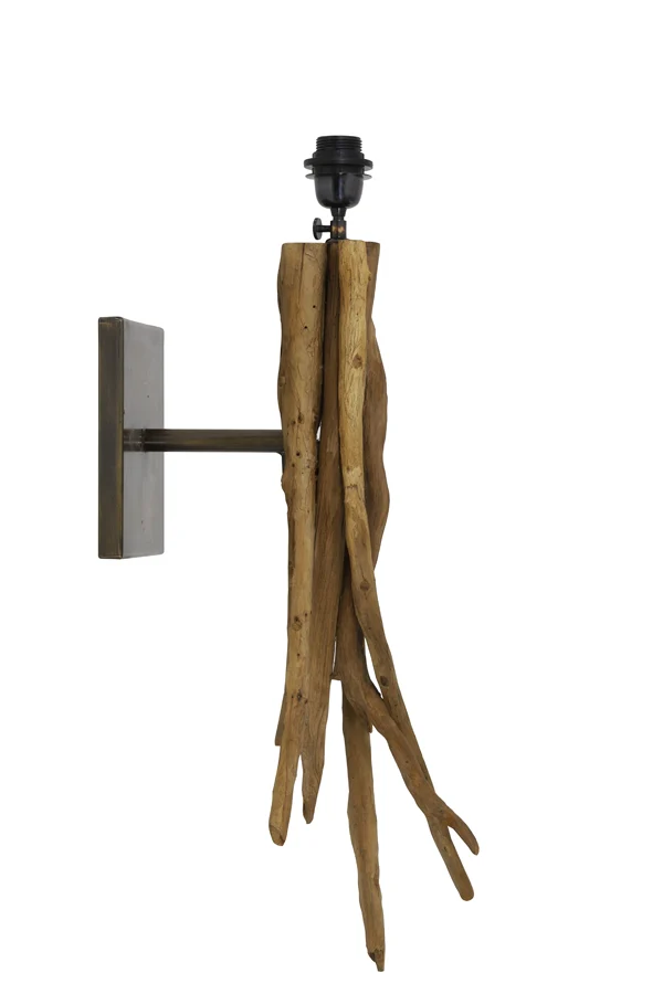 Wall lamp 25x18x70 cm BLUMA natural brown