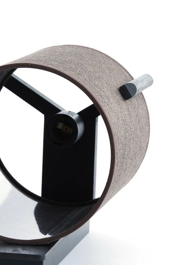 Wall lamp 22x18x36 cm LITTO black+linen dark brown