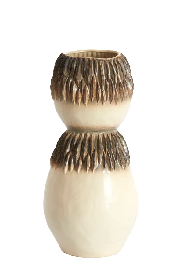 Vase deco 26x55 cm AVERA ceramics cream-brown