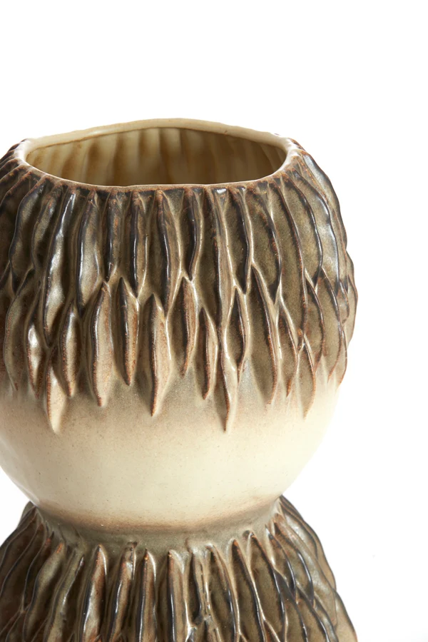 Vase deco 26x55 cm AVERA ceramics cream-brown