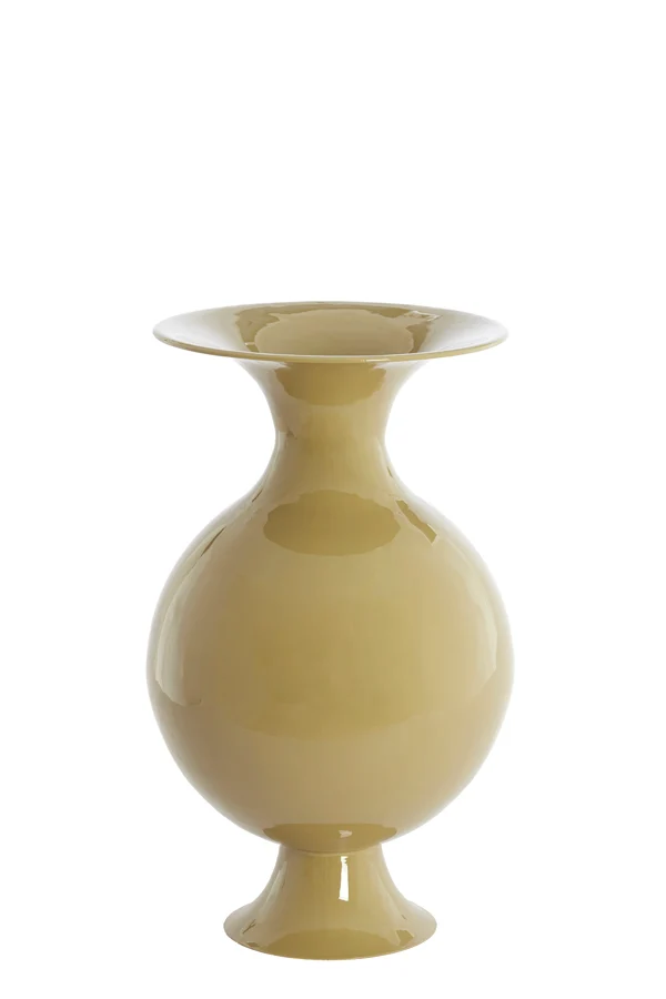 Vase deco 26x45 cm BOLULLA shiny olive green