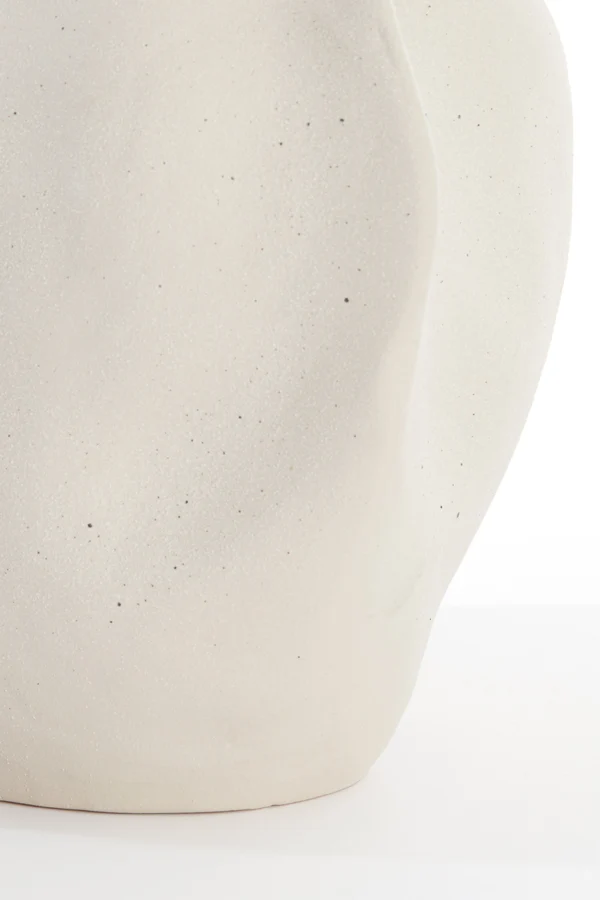 Vase deco 33,5x33x22,5 cm SANGULI ceramics cream