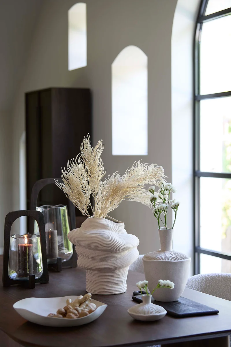 Vase deco 33,5x32x34 cm LUZZ matt cream