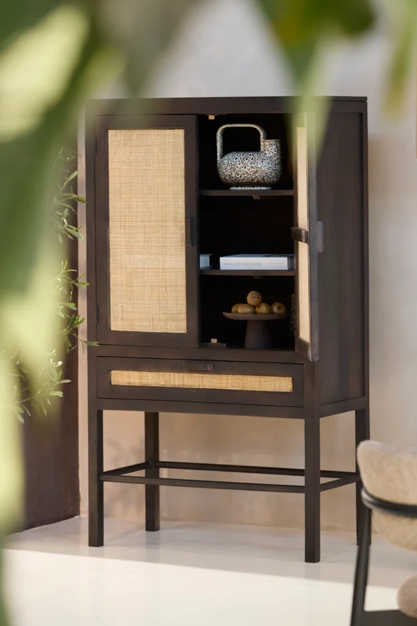 Vase deco 25x14x24 cm SERRES ceramics cream+black