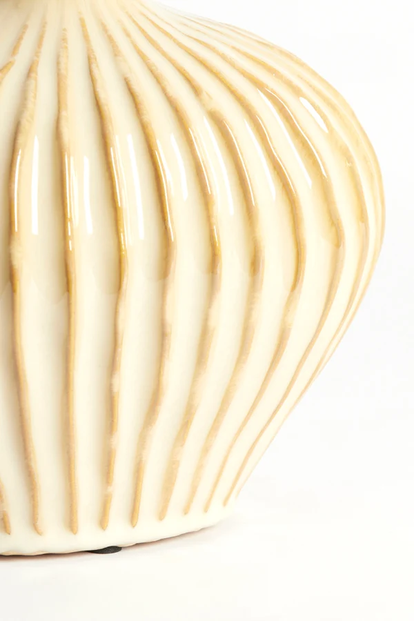 Vase deco 25x14x20 cm LORITO ceramics sand-beige