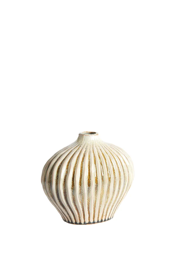Vase deco 25x14x20 cm LORITO ceramics olive green