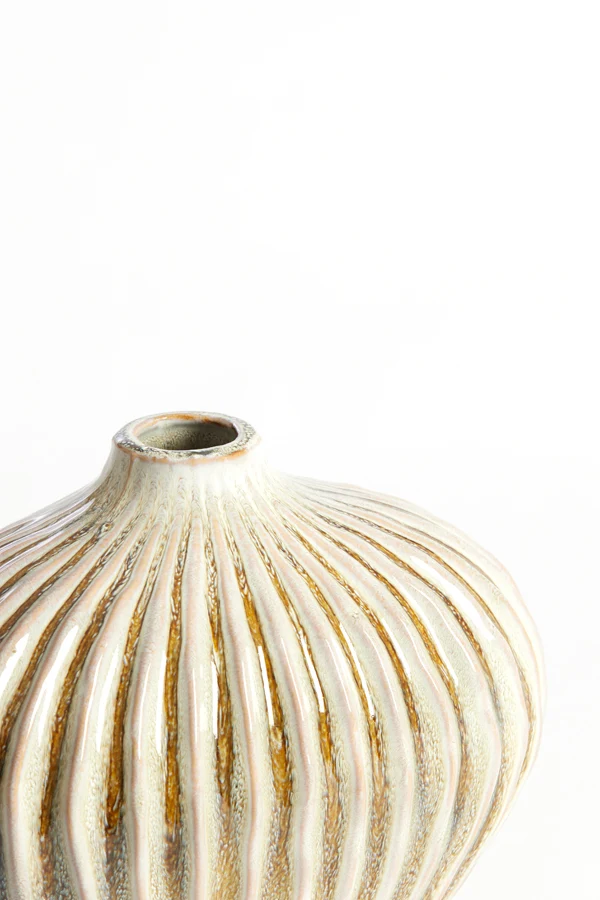 Vase deco 25x14x20 cm LORITO ceramics olive green