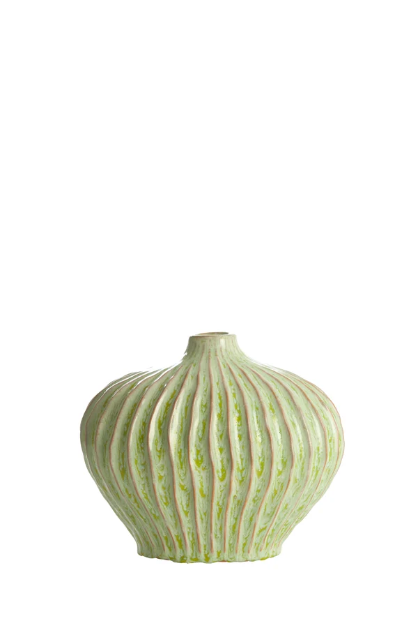 Vase deco 25x14x20 cm LORITO ceramics mint green