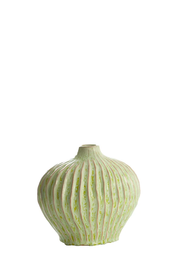 Vase deco 25x14x20 cm LORITO ceramics mint green