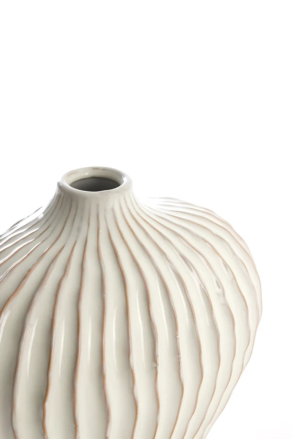 Vase deco 25x14x20 cm LORITO ceramics cream