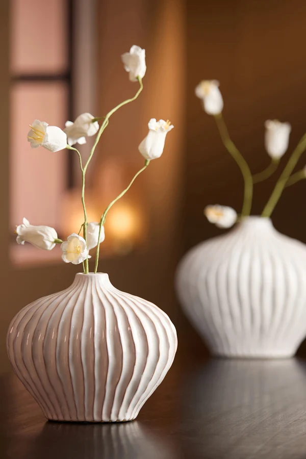 Vase deco 25x14x20 cm LORITO ceramics cream