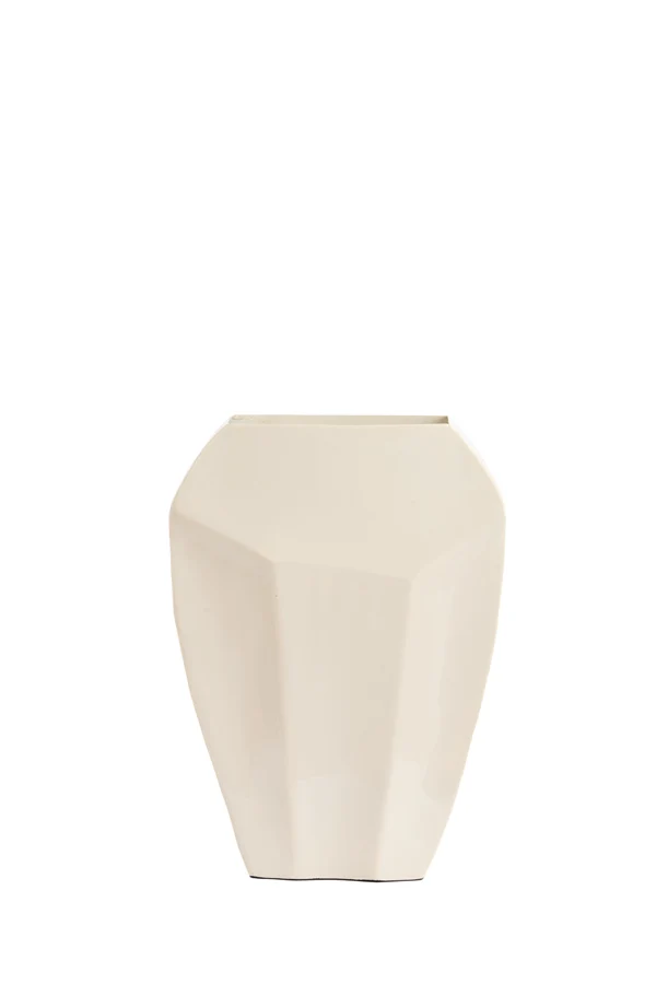 Vase deco 25x11x34 cm CORDOBA shiny cream