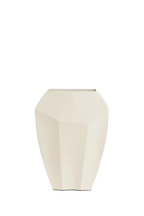 Vase deco 25x11x34 cm CORDOBA matt cream