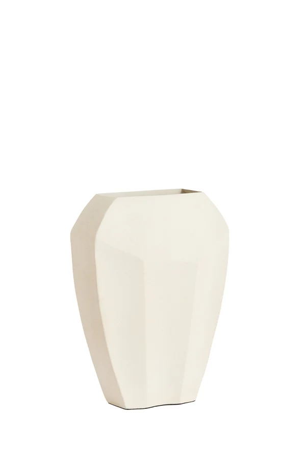 Vase deco 25x11x34 cm CORDOBA matt cream
