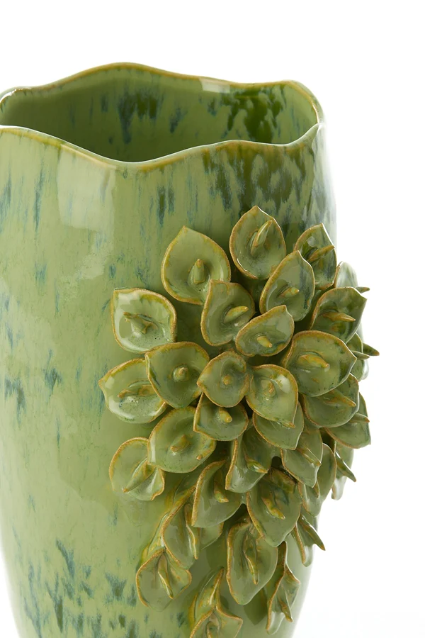 Vase deco 23x19x35,5 cm AMIATA ceramics mint green