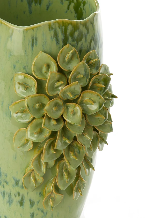 Vase deco 23x19x35,5 cm AMIATA ceramics mint green