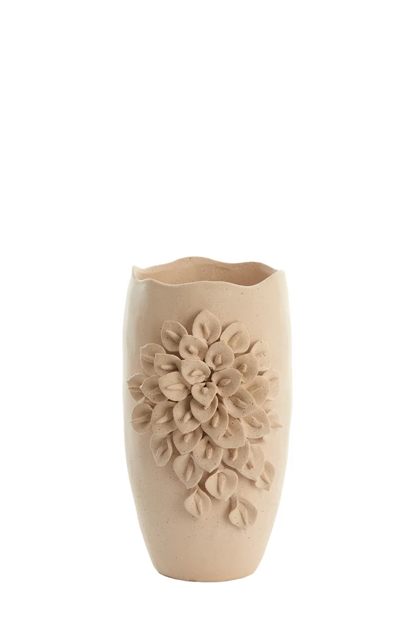 Vase deco 23x19x35,5 cm AMIATA ceramics matt cream
