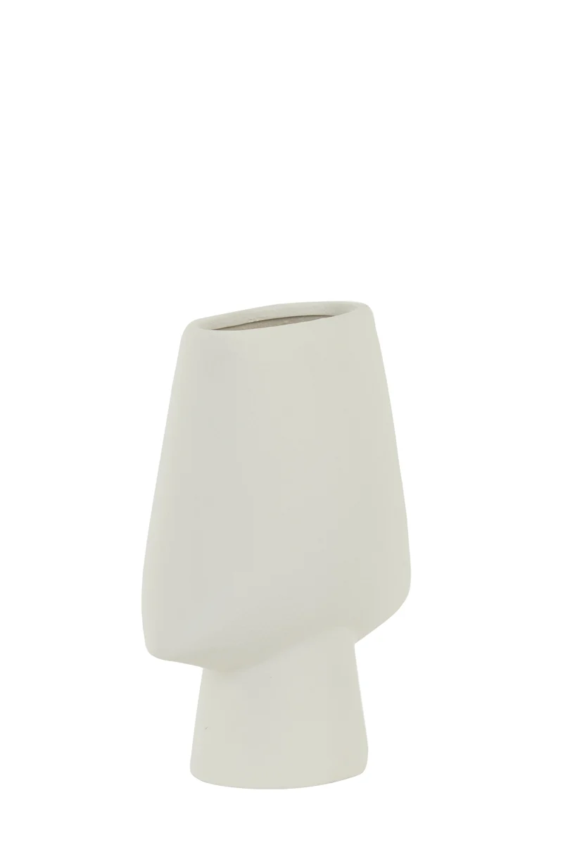 Vase deco 23x12,5x30 cm CIARA ceramics cream