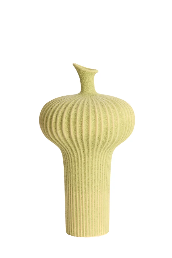 Vase deco 23,5x42,5 cm NEVANO matt green