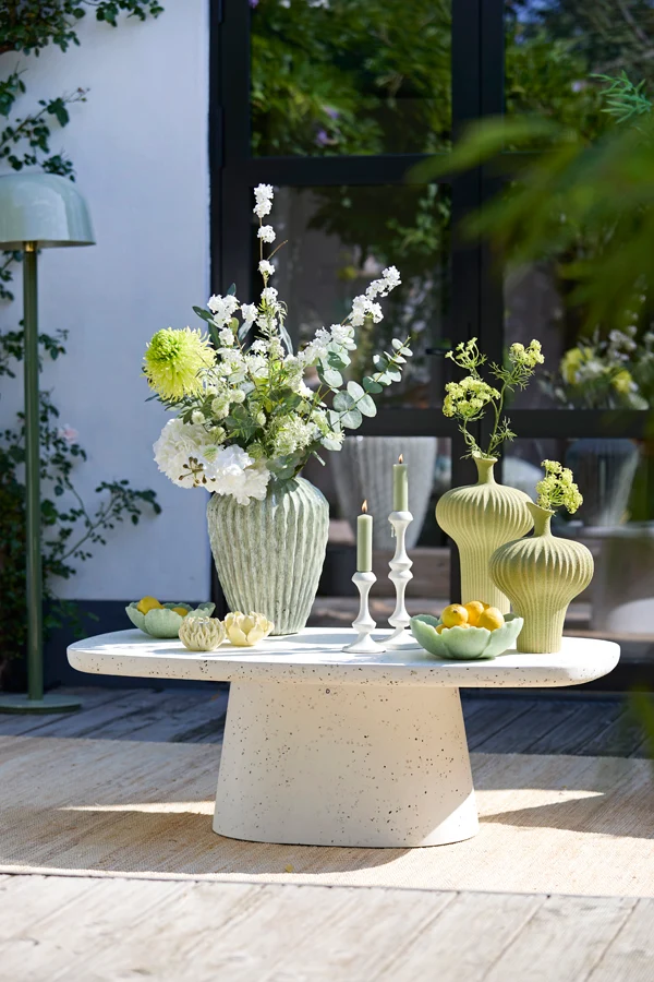 Vase deco 23,5x42,5 cm NEVANO matt green