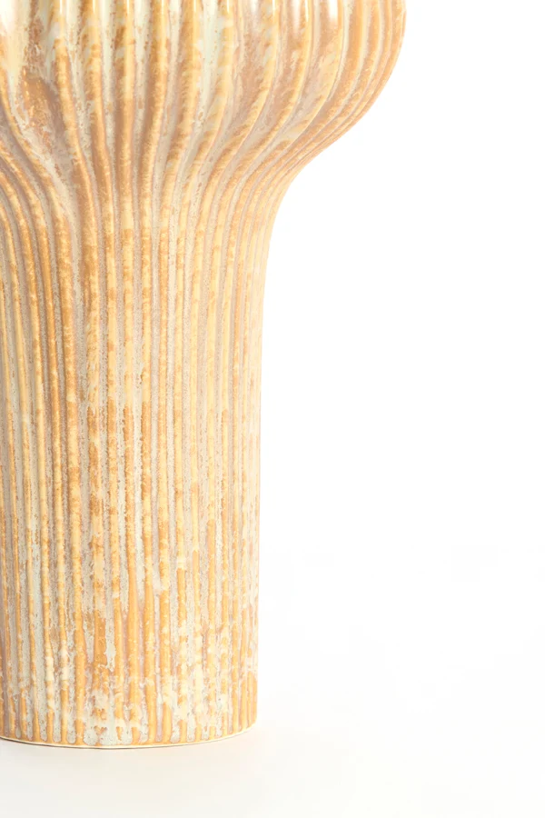 Vase deco 23,5x42,5 cm NEVANO cream+orange-brown