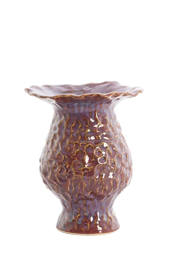 Vase deco 21x26 cm MUNNAR ceramics dark purple