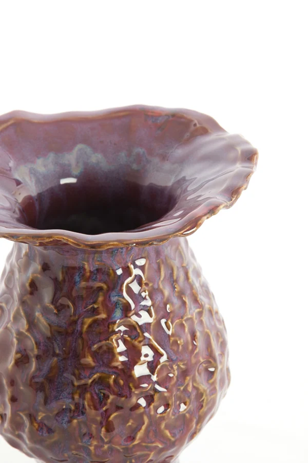 Vase deco 21x26 cm MUNNAR ceramics dark purple