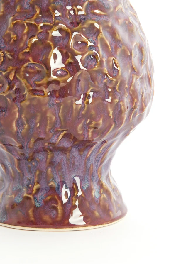 Vase deco 21x26 cm MUNNAR ceramics dark purple