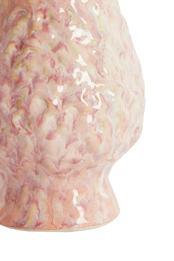 Vase deco 21x26 cm MUNNAR ceramics coral