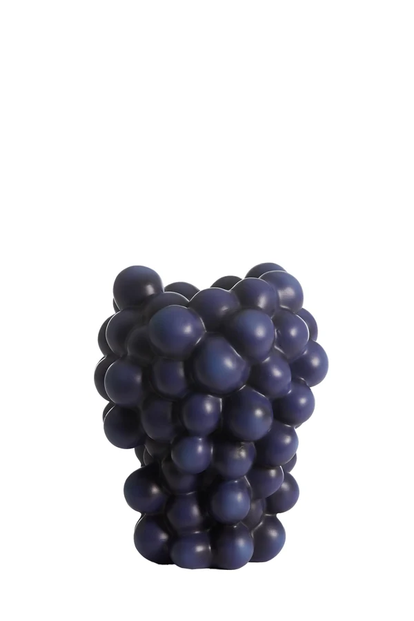 Vase deco 21x20x25,5 cm GRAPES dark blue-purple