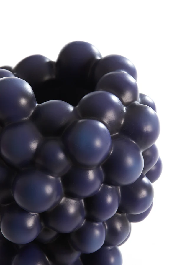 Vase deco 21x20x25,5 cm GRAPES dark blue-purple