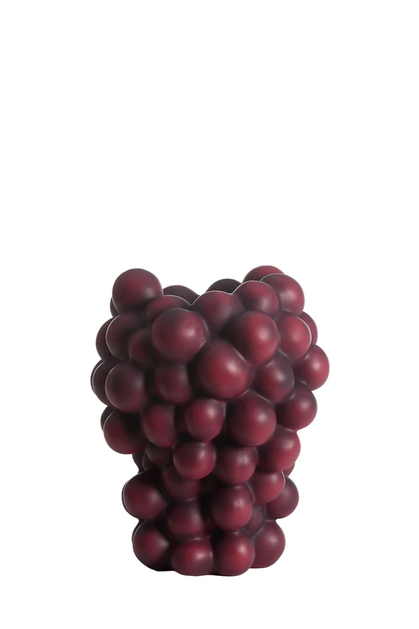 Vase deco 21x20x25,5 cm GRAPES burgundy