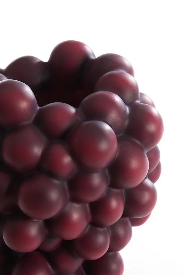 Vase deco 21x20x25,5 cm GRAPES burgundy